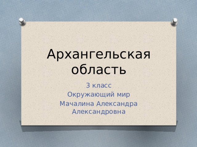 Архангельская область 3 класс Окружающий мир Мачалина Александра Александровна 