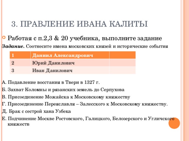 История 6 класс усиление московского княжества презентация