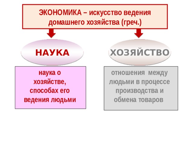 Экономика как наука и как хозяйство план