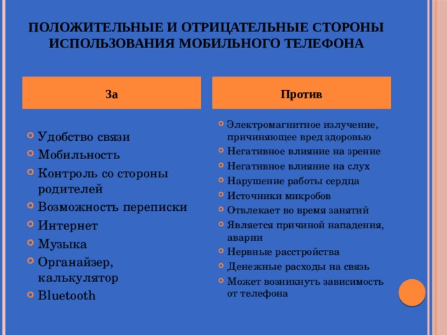 Какую отрицательную и положительную