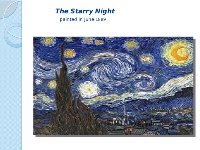  The Starry Night   painted in June 1889   