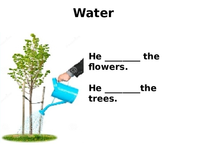 He waters