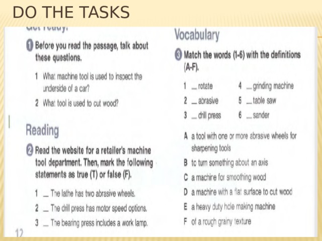 Do the tasks 