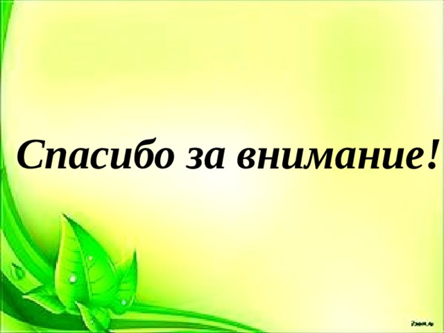 Спасибо за внимание! 