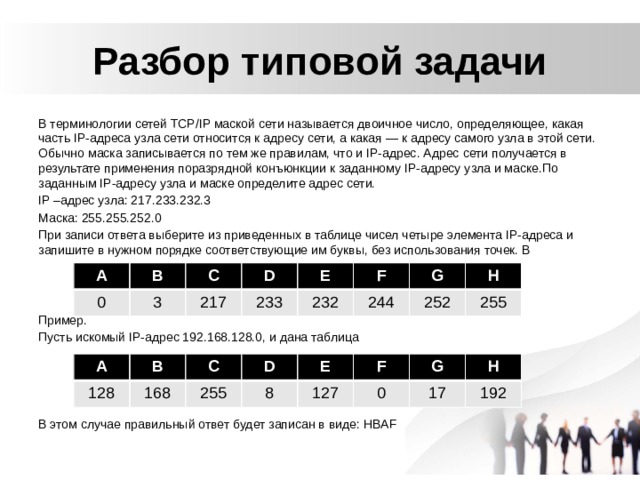 В терминологии сетей маской подсети