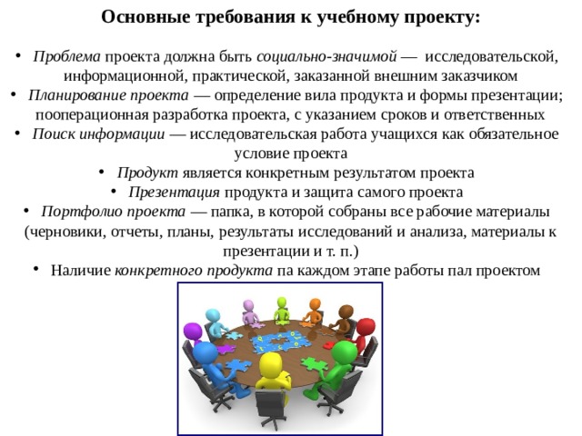 Досуговые проекты требования к каникулярным проектам