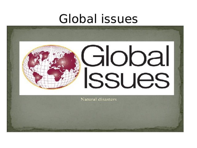 Global issues 