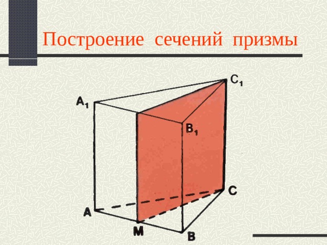 Построение сечений призмы 