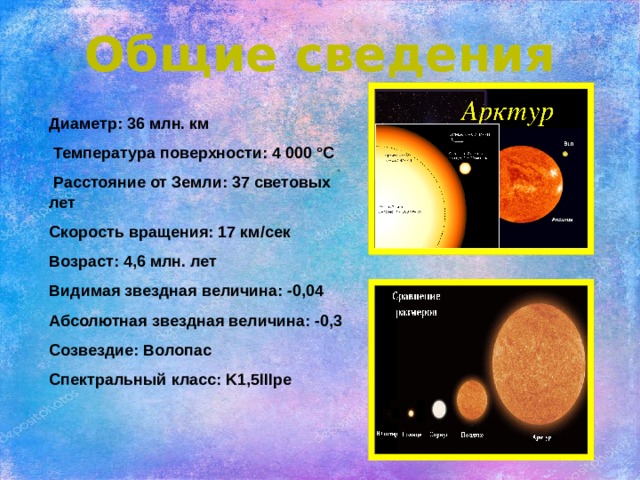 Звезда арктур презентация