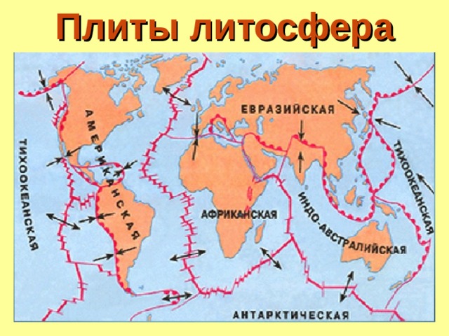 Плиты литосфера 