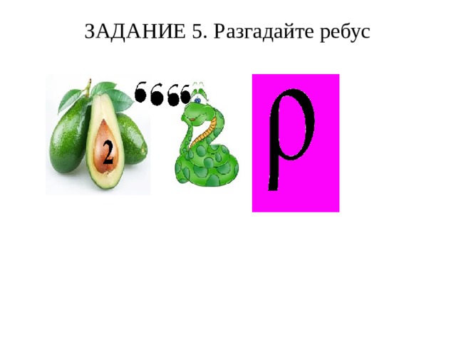 ЗАДАНИЕ 5. Разгадайте ребус