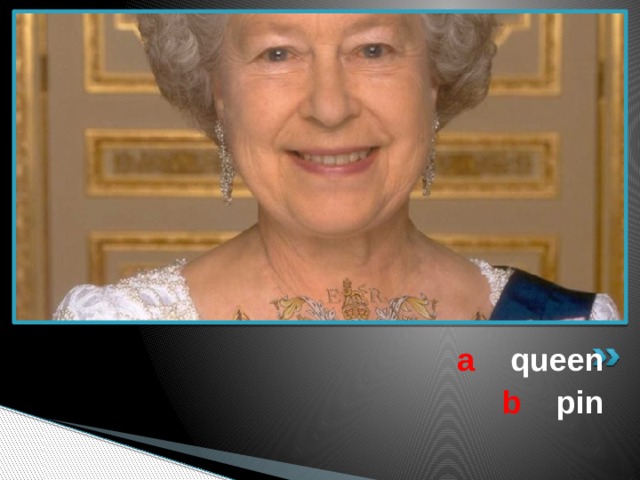  What’s this? a  queen b  pin 