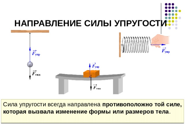 Изображение силы упругости