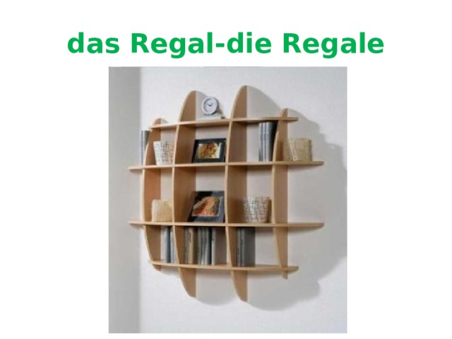 das Regal-die Regale 