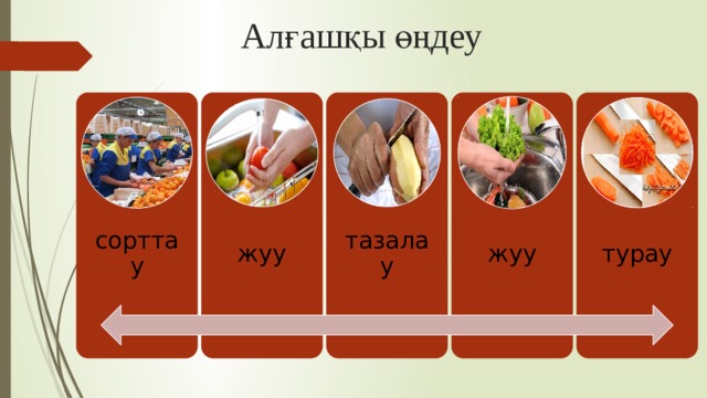 Алғашқы өңдеу сорттау жуу тазалау жуу турау 