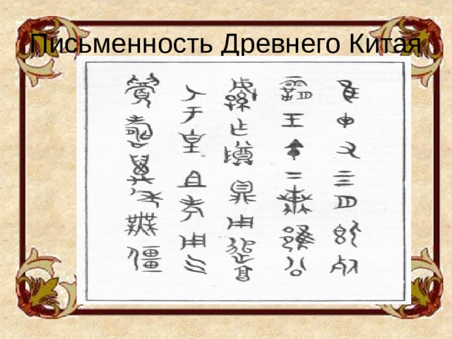 Письменность Древнего Китая 