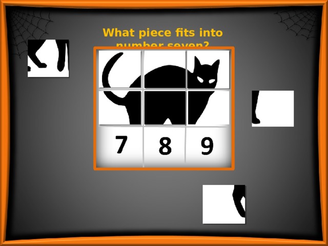 What piece fits into number seven? 