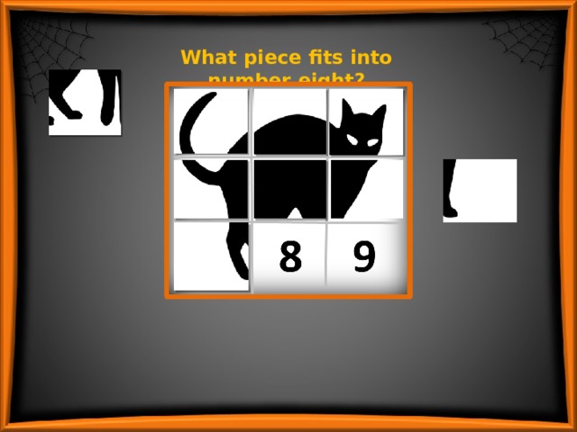 What piece fits into number eight? 