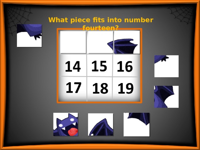 What piece fits into number fourteen? 