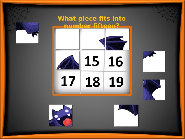 What piece fits into number fifteen? 