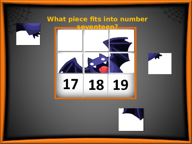 What piece fits into number seventeen? 