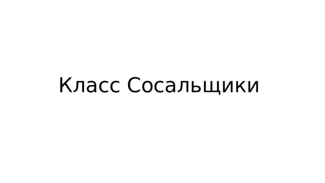 Класс Сосальщики   