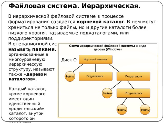 Иерархическая система общества. Иерархическая файловая система.