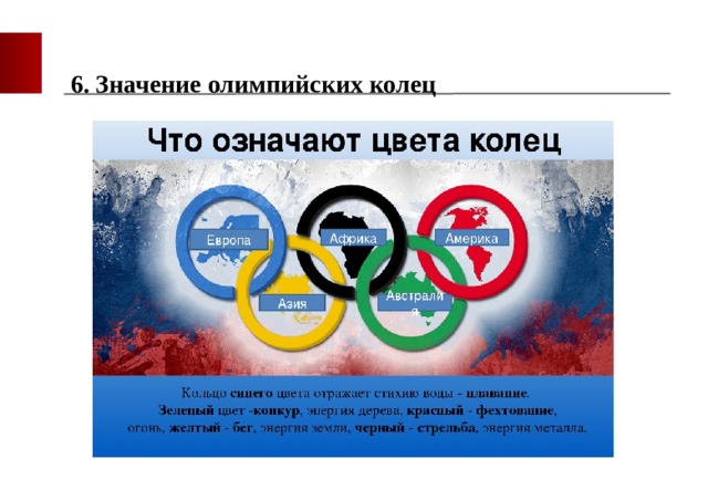 6. Значение олимпийских колец  