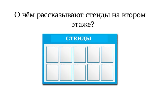 О чём рассказывают стенды на втором этаже? СТЕНДЫ 