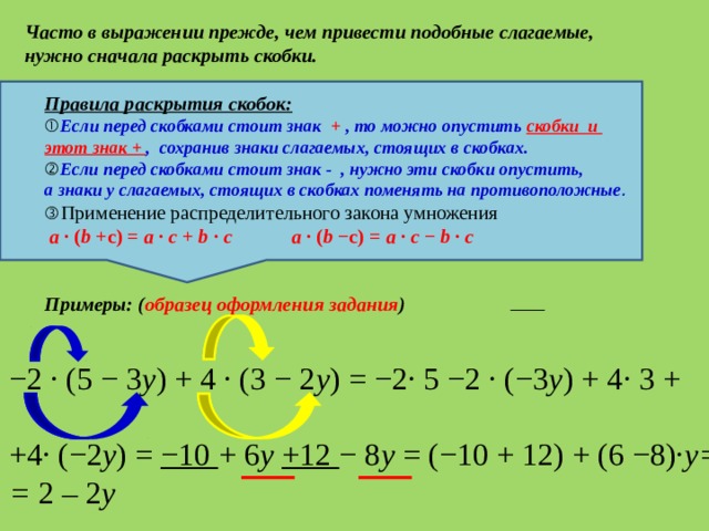 Раскроем скобки приведем слагаемые