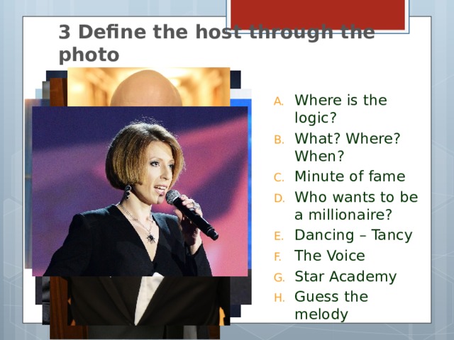 3 Define the host through the photo