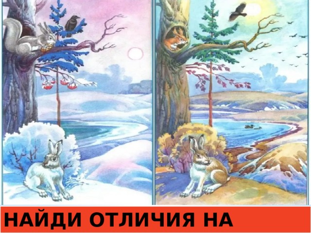 НАЙДИ ОТЛИЧИЯ НА КАРТИНКЕ 