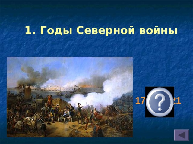 Годы Северной войны 1700-1721 