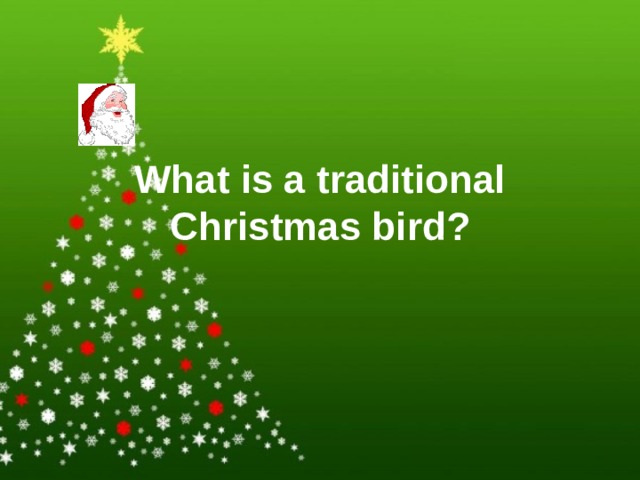 What is a traditional Christmas bird? 