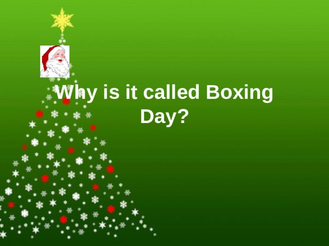 Why is it called Boxing Day? 
