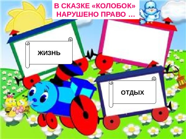 В СКАЗКЕ «КОЛОБОК» НАРУШЕНО ПРАВО … ЖИЗНЬ ОТДЫХ