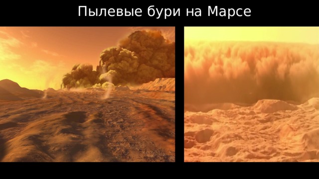 Пылевые бури на Марсе 