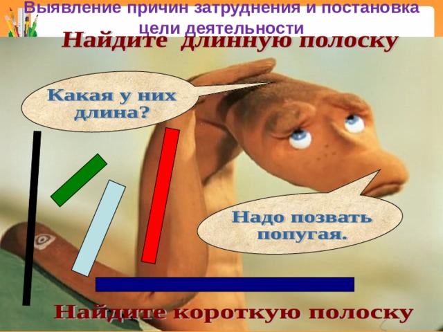 Выявление причин затруднения и постановка цели деятельности