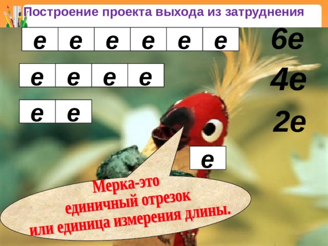 Построение проекта выхода из затруднения 6е е е е е е е 4е е е е е е е 2е е