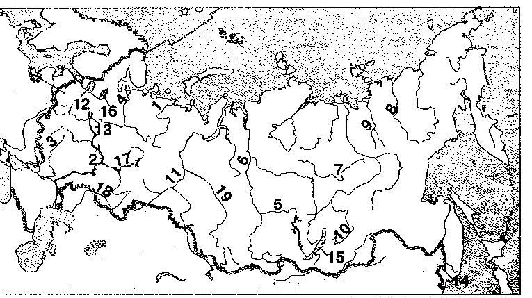 Реки россии карта география 8 класс