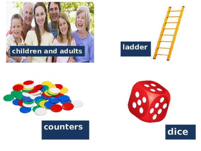 ladder children and adults counters dice 