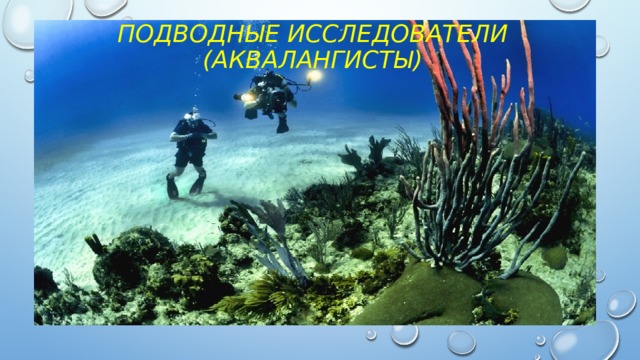 Подводные исследователи (аквалангисты)   