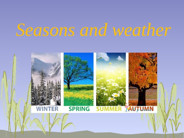 Seasons and weather 
