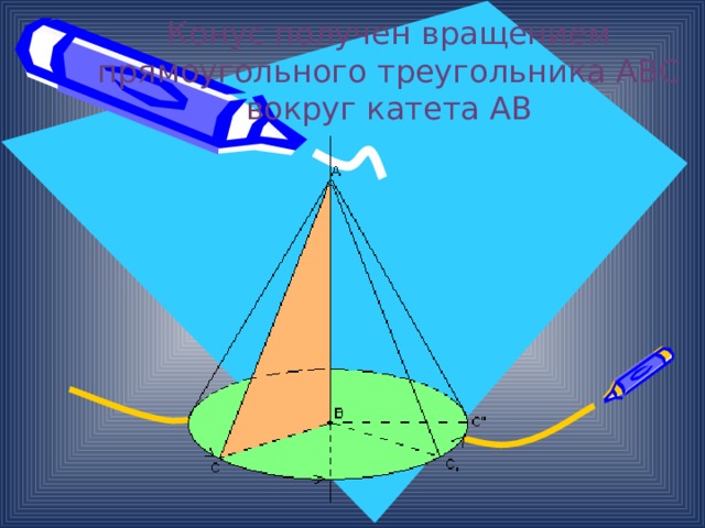 Усеченный конус можно получить вращением