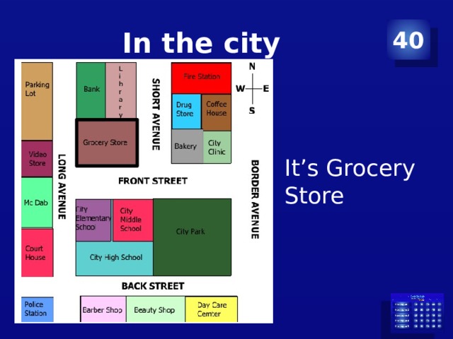 In the city 40 It’s Grocery Store 