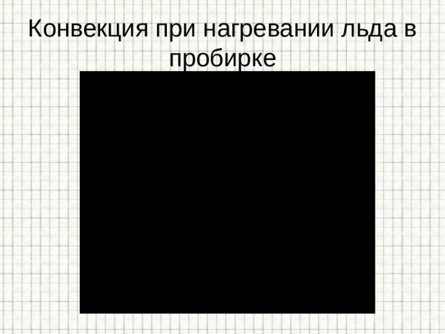 Конвекция при нагревании льда в пробирке
