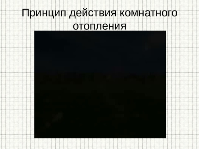 Принцип действия комнатного отопления