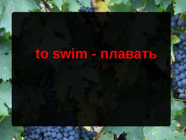 to swim - плавать 