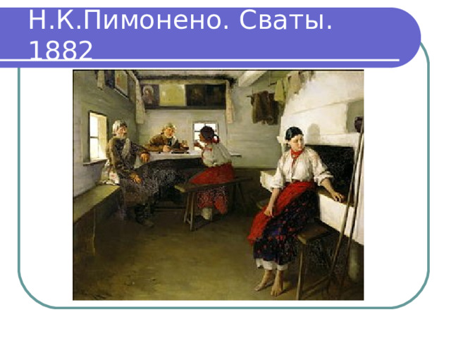 Н.К.Пимонено. Сваты. 1882 
