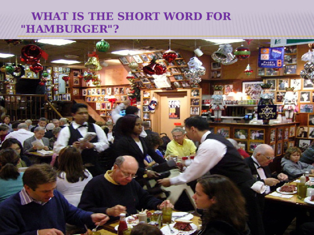     What is the short word for 